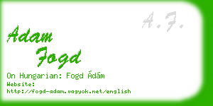 adam fogd business card